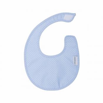 Babero Redondo Con Velcro Pic Celeste/Mota 16X19 Cm