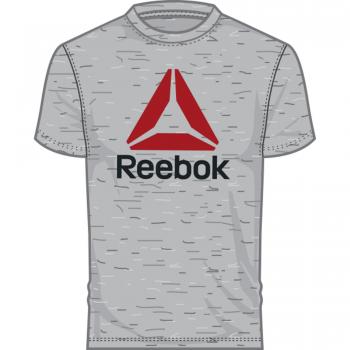 Reebok Qqr Stacked Camiseta, Hombre, Gris
