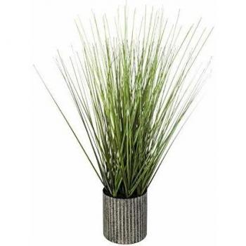 Planta Artificial de Hierba en Maceta de Metal - Altura 45 cm - Atmosphera