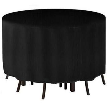 Tvird Funda para Muebles Impermeable,420D Tela Oxford Cubierta Mesa de Jardín Round,128 * 71CM Funda Grande para Exteriores Funda Muebles Protectora Prevenir Impermeable/UV/Viento