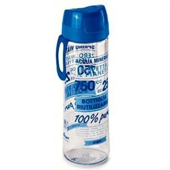 Snips - Botella de Agua Mineral de 0,75 l de Tritan, Azul, 7,1 cm