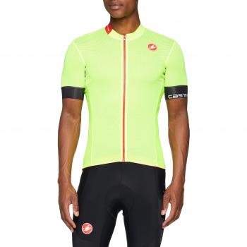 Castelli 4518004, Camiseta Manga Corta Hombre, Hombre, C4518004, Yellow Fluo, Large