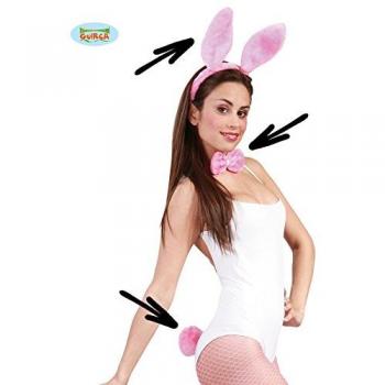 Conjunto Disfraz Conejita Rosa con Accesorios - Guirca 18122