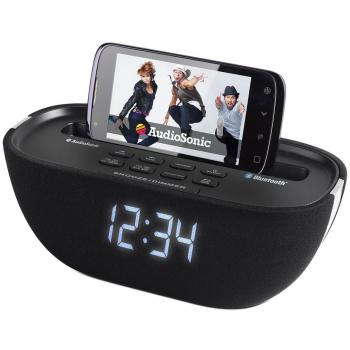 AudioSonic CL-1462 - Radio despertador Bluetooth, color negro
