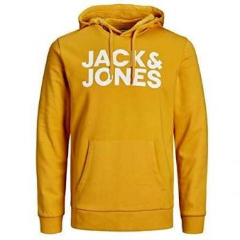 JACK & JONES Essentials Corp Logo - Sudadera con Capucha para niños, Amarillo y Blanco, 152