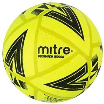 Mitre Balón Fútbol Sala Ultimatch Indoor Talla 5 Amarillo/Negro Retención de Forma