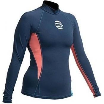 Gul Womens Swami F/L Long Sleeve Rashguard 2017 - Navy/Coral 8