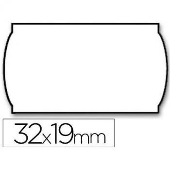 Etiquetas Meto onduladas 32x19 mm lisa removible blanca rollo 1000 etiquetas
