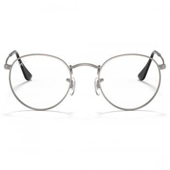 Ray-Ban RX3447V Round Metal 2620 Men's Eyeglasses Grey Size 53 - Blue Light Block Available