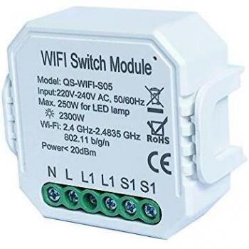 Interruptor de luz Inteligente DIY módulo Smart Life/Tuya App Mando a Distancia, Funciona con Alexa Echo Google Home 1/2 Way 1C