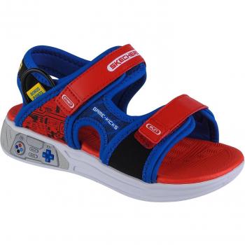 Sandalias Niño Skechers Game Kicks Power Splash, características: color rojo, diseño deportivo, suela antideslizante, material ligero y transpirable, cierre ajustable