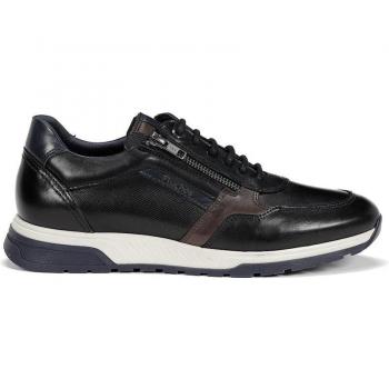 Fluchos F1600 Zapatillas de Piel para Hombre con Cordones Color Negro