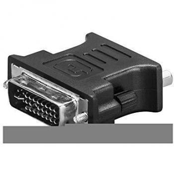 Adaptador DVI-I a VGA 1080P Full HD Macho a Hembra para PC y Proyector