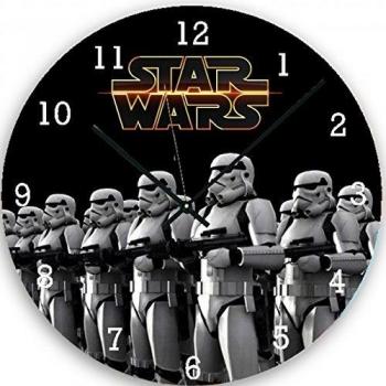 Los precios cañones-Reloj de pared original Star Wars swag de vidrio
