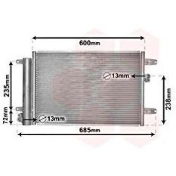 Van Wezel 58005183 Condensador, Aire Acondicionado