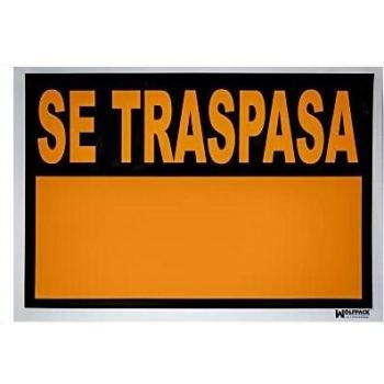 WOLFPACK LINEA PROFESIONAL Wolfpack 15056020 Cartel Se Traspasa 50x35 cm, Negro