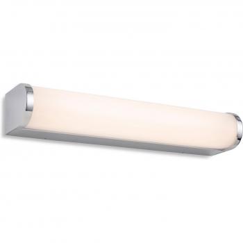Aplique de baño Bravo Cromo con difusor de Policarbonato opal 1 bombilla 5cm, Firstlight Bravo Aplique led para baño - Cromo de 300 mm con difusor de ópalo IP44
