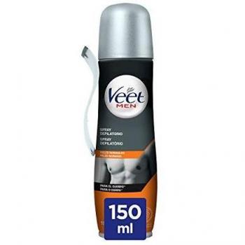 Veet Men Spray Depilatorio Masculino Rápido y Eficaz, piel normal, 150 ml