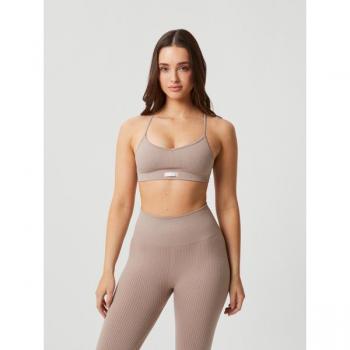 Björn Borg Studio Seamless Ribbed Strap Bra Beige, XSS