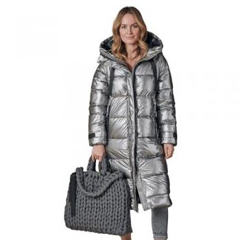 ZHRILL ISI MAX Women's Multi-Functional Parka Jacket in White with Side Zippers, Size S