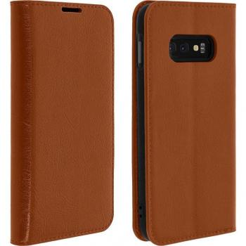Funda de Cuero Marrón para Samsung Galaxy S10e