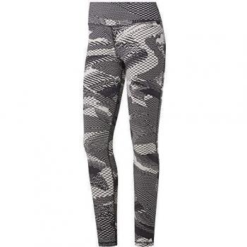 Reebok TS Lux Tight 2.0 Jaq Geo Mallas, Mujer, Stucco, 2XS
