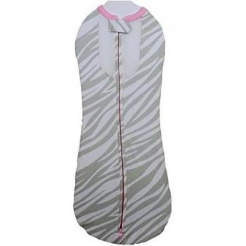Woombie Air, Gray Zebra/Pink Trim, Big Baby 14-19 Lbs by Woombie