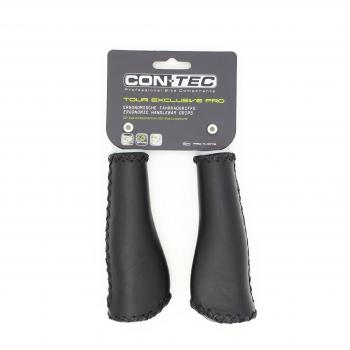 CONTEC Griff 'Tour Exclusiv Pro' SB-verpackt, Lederimitat, Paar, ergonomisch, Lenkerklemmung Mit Kunstleder umspannter D2-Kern, das flÃ¼gelfÃ¶rmige Design verhindert wirkungsvoll ein Abknicken der Handgelenke und beugt einem ErmÃ¼den der HÃ