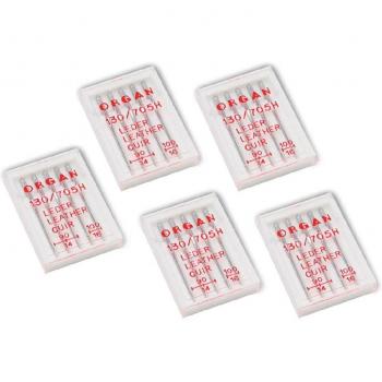 Agujas para máquinas de coser Alfa, 25 unidades, especial cuero