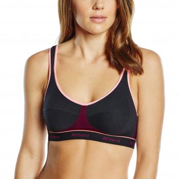 Athena Sport Coton Soutien Gorge Sans Armatures-Sujetador deportivo Mujer    Noir