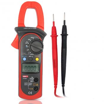 UNI-T UT203 Pinza Multímetro Amperimetrica Digital Profesional Clamp Meter AC DC para Medida Amperímetro Voltímetro Ohmímetro Automática Corriente Tensión Data Holding