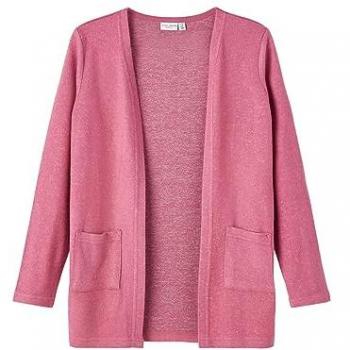 Nkfvicti Girls' Cardigan - Rose Wine, 11-12 Years
