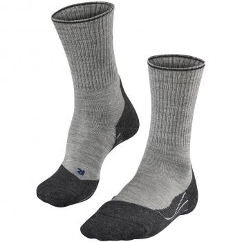 Falke TK2 Wool Silk Men's Trekking Socks - Thermo-Regulated, Anti-Blister, Grey (EU 46-48)