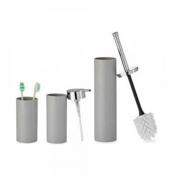 Set de Baño Gris Plástico (8 Unidades)