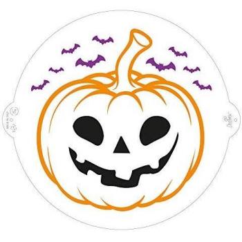Decora 9270925 Stencil Zucca Halloween – Ø 25 cm, plástico