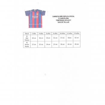 FC BARCELONA- Conjunto 1ª Equipación Infantil 2016-2017, Réplica Oficial NEYMAR- Talla 14 años