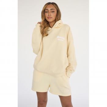 Kaiia Design Bubble Logo Oversized Hoodie Lemon