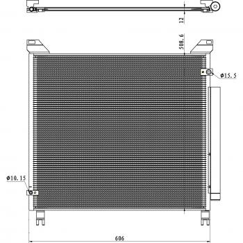 Condensador de Aire Acondicionado NRF 350499 (Aluminio) con Secador y Anillo de Sello