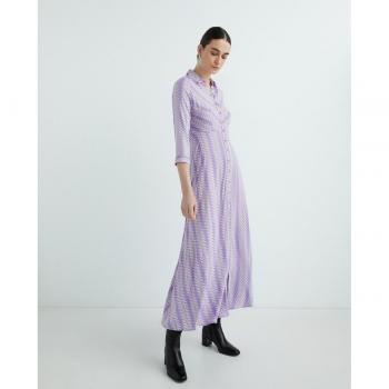 Vestido largo camisero Yas con botones frontales, manga larga, cinturón ajustable en la cintura, tejido ligero y fluido, disponible en varios colores y tallas