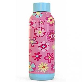 Quokka Kids - Solid Flowers 510 ML| Botellas De Agua Acero Inoxidable Sin BPA |Botella Térmica De Doble Pared - Mantiene el frío y el Calor para Niños y Adultos