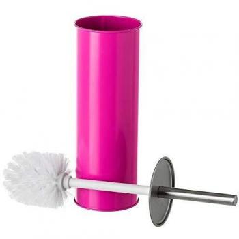 Escobilla de baño Fucsia de Metal y Polipropileno contemporánea, de ø 9x38 cm - LOLAhome
