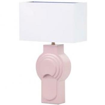 Lámpara de Sobremesa Poliresina 36x36x61 cm - Estilo Elegante en Rosa, Blanco y Azul