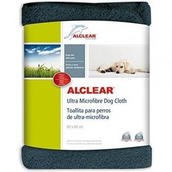 ALCLEAR A257341M Toallita para Perros de Ultramicrofibra, 60 x 60 cm, Gris
