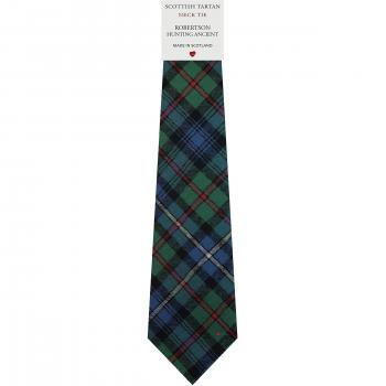 Mens All Wool Tie Woven Scotland - Robertson Hunting Ancient Tartan