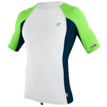 Camiseta O'Neill Premium Skins Rashguard manga corta blanco azul marino verde - M