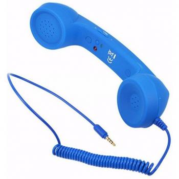 Auricular de mano clásico a prueba de radiación 3.5mm con micrófono, headset portátil para ordenador