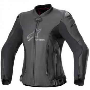 Chaqueta Alpinestars Stella GP Plus V4 para Motocicletas de Mujer, Negra, impermeable, con protecciones en codos y hombros, ajuste femenino