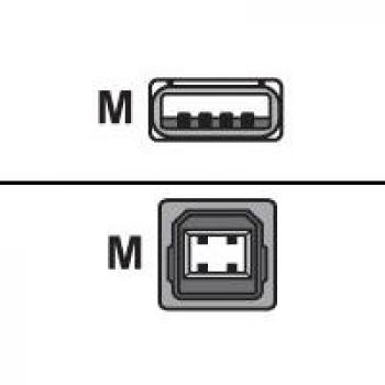 Cable USB A-B 3m Equip, Conexión M/M, Color Gris, 2.0