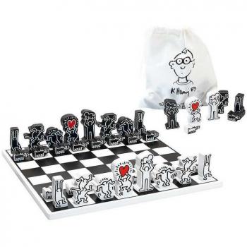 Keith Haring Style Wooden Chess Set by Vilac