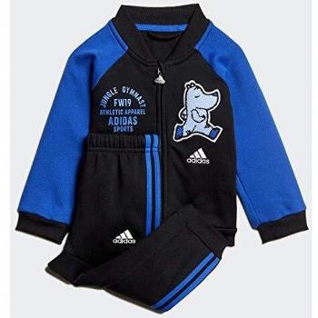 adidas I Bball Jog FL Chándal, Unisex bebé, Negro/Azul, 80